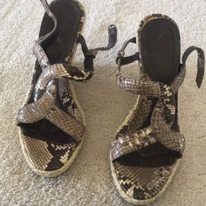 Snakeskin 4” wedges